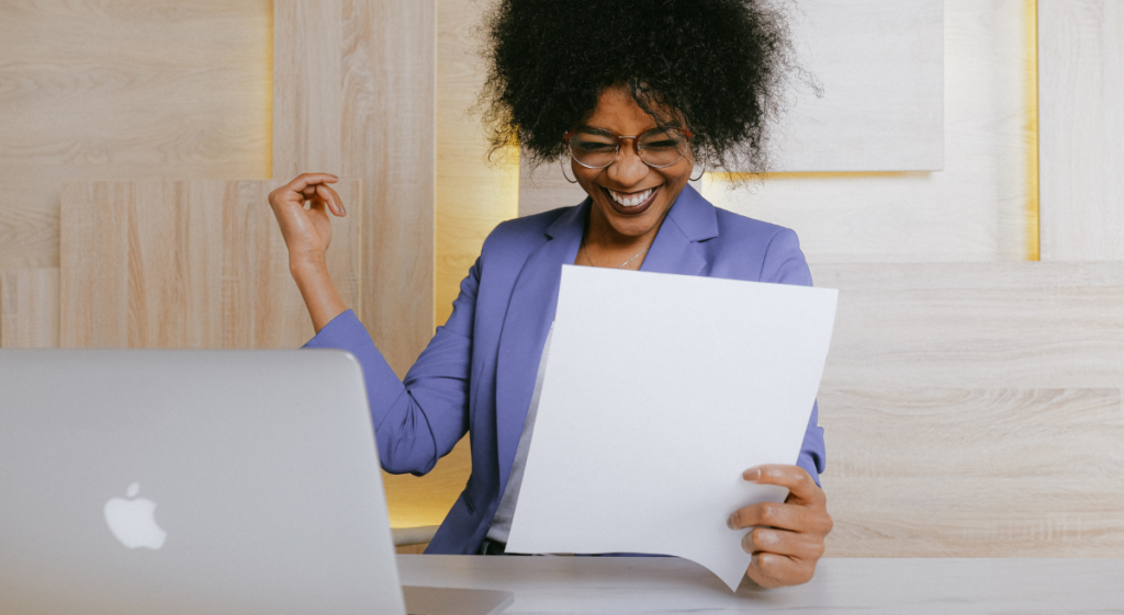 Eine glückliche Frau