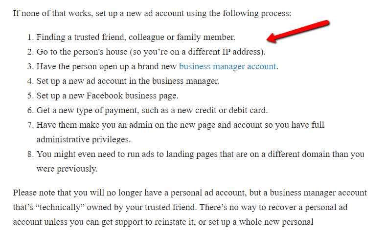 Facebook ad account enabled advice on Forbes