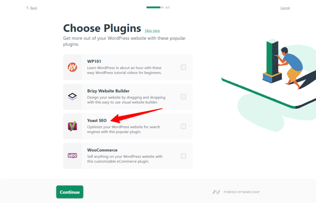 EasyWP'de WordPress Kurulumu - 4. Adım Eklentiler