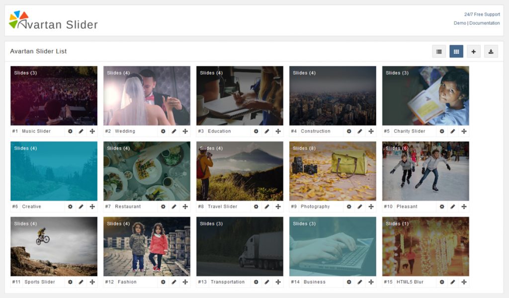 AvartanSlider-ブログ用のWordPress投稿スライダープラグイン