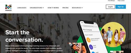 Bahasa Mangga-Perangkat Lunak Pembelajaran Bahasa Online