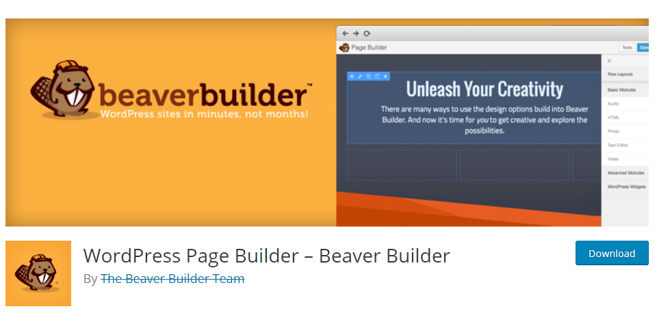 Beaver Builder — narzędzia do tworzenia stron typu „przeciągnij i upuść” dla WordPress