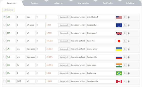 Бесплатная загрузка плагина и расширений woocommerce wordpress-WooCommerce Currency Switcher