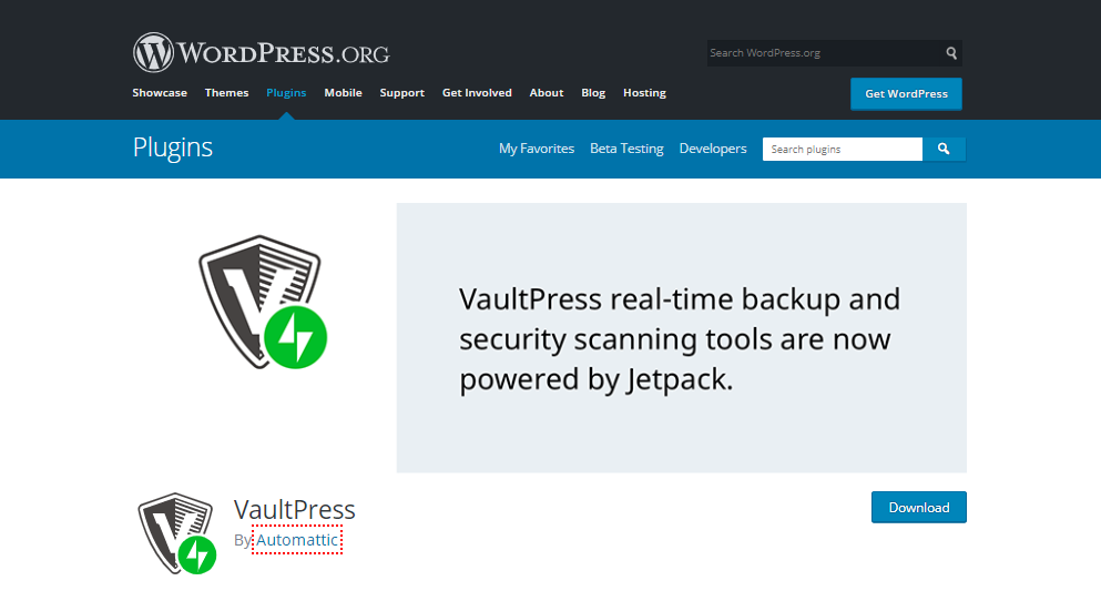 migliori plugin di sicurezza gratuiti per wordpress-VaultPress