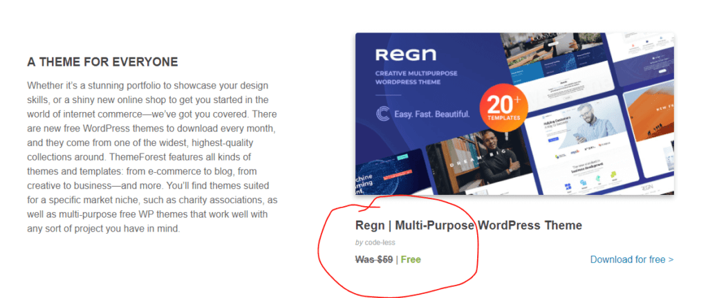 免费付费 WordPress 主题网站