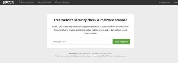 Sucuri Site Kontrolü