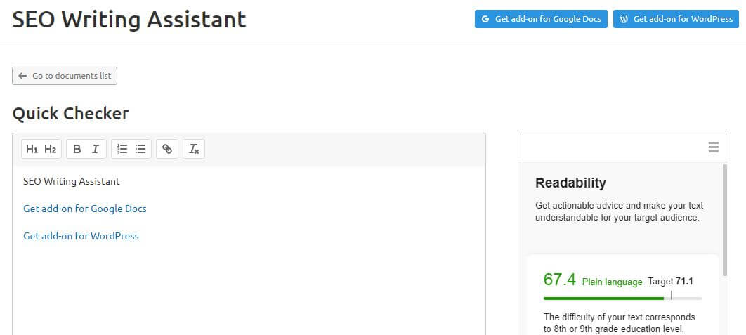 semrush-最佳免費 SEO 內容可讀性檢查工具在線