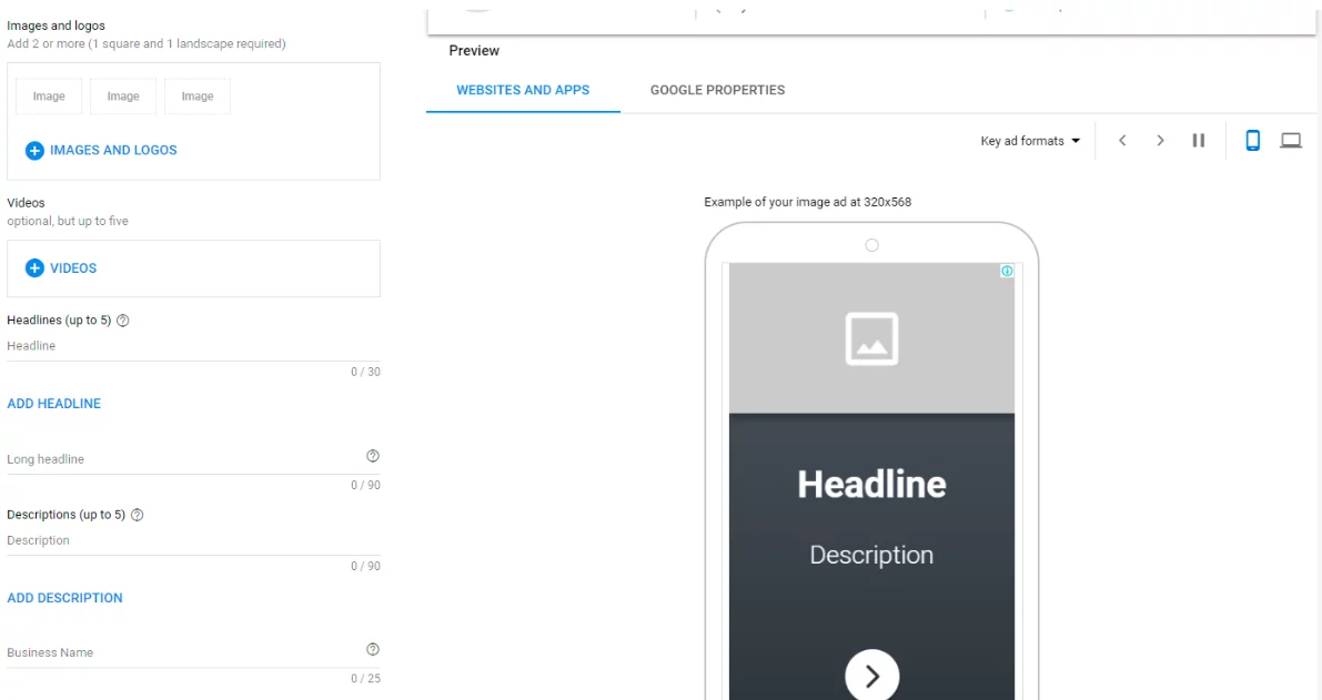 Google 展示广告网络上的自适应广告