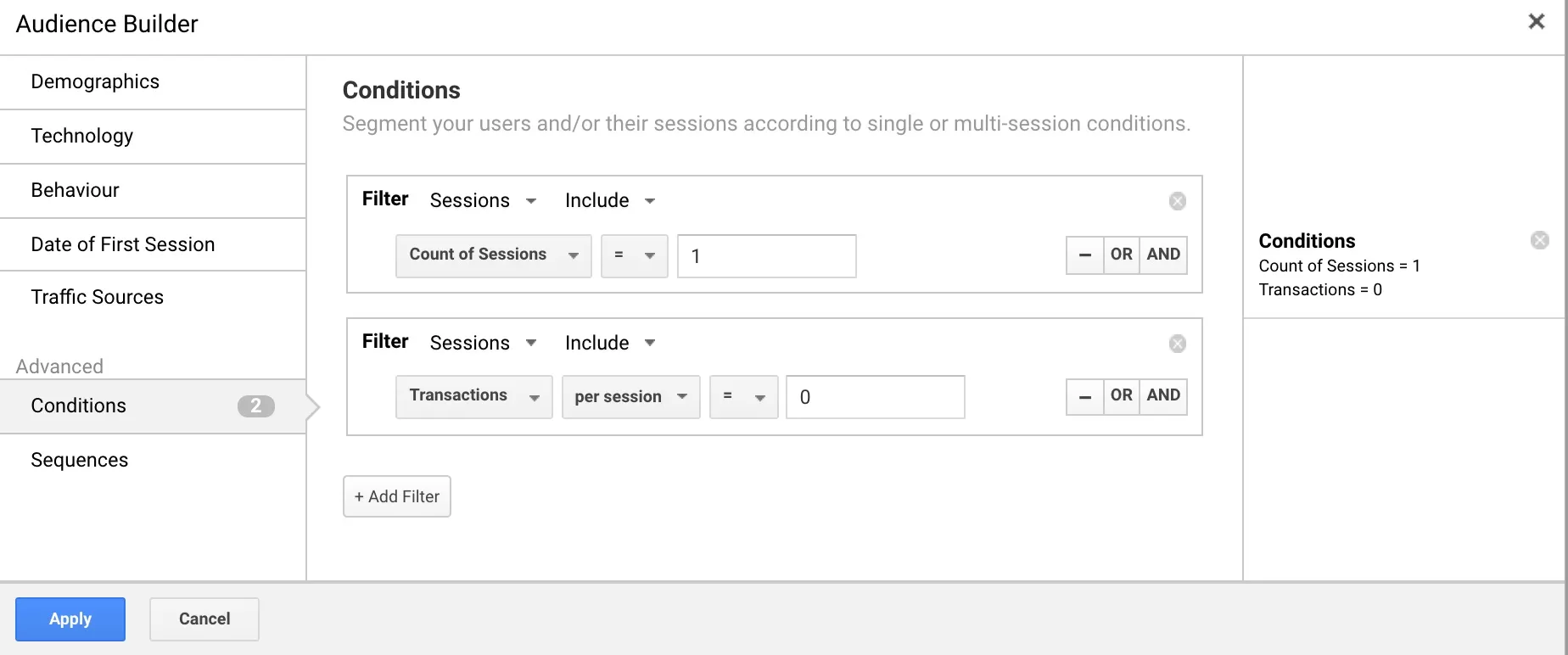 オーディエンスビルダーの使用方法