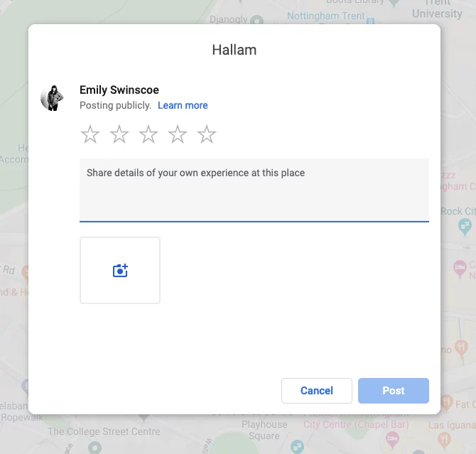 留下谷歌评论的区域（餐馆的本地搜索引擎优化）