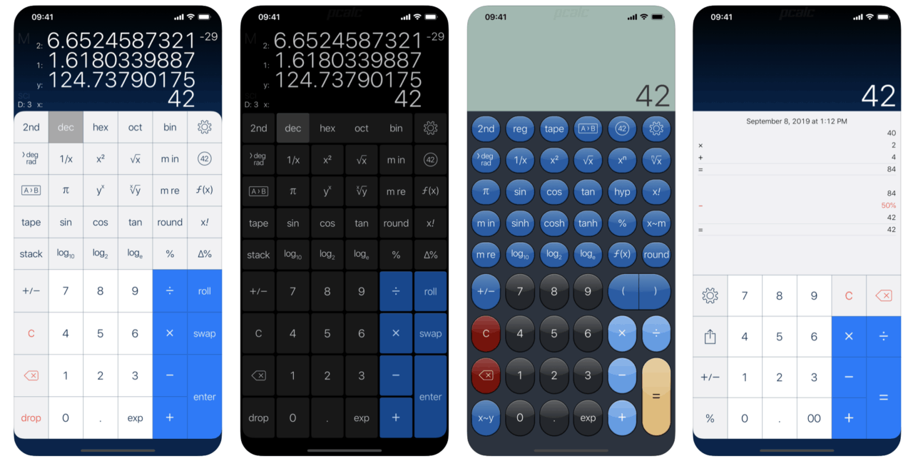 pcalc uygulaması ekran görüntüsü