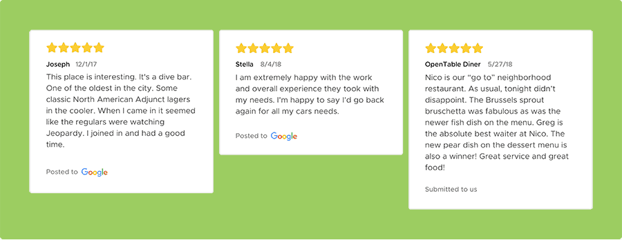 レビューカルーセルを増幅する