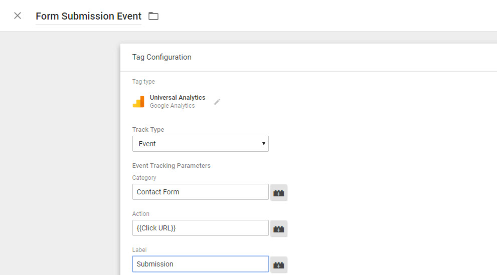 Google Tag Manager Contact Form Submission event - Google Analytics 事件跟踪