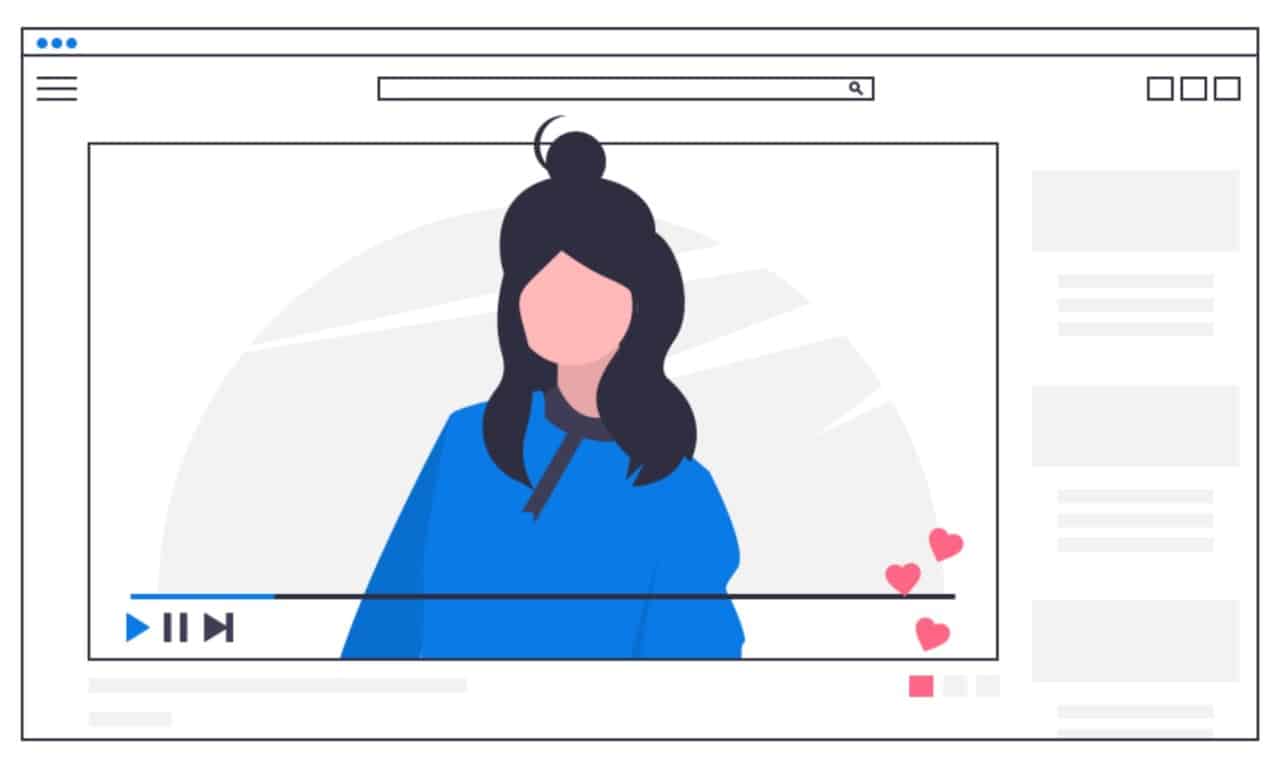 bir kadın canlı video akışı