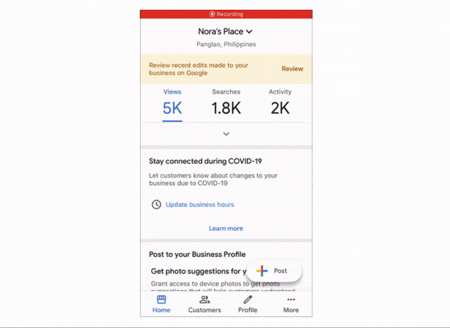 グーグルマイビジネスアプリの使い方