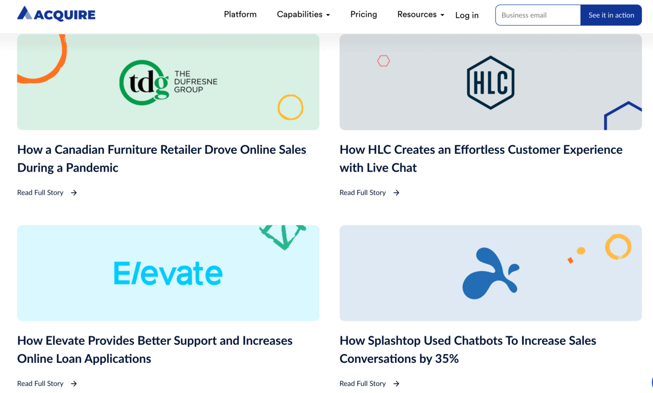 來自acquire的一系列案例研究