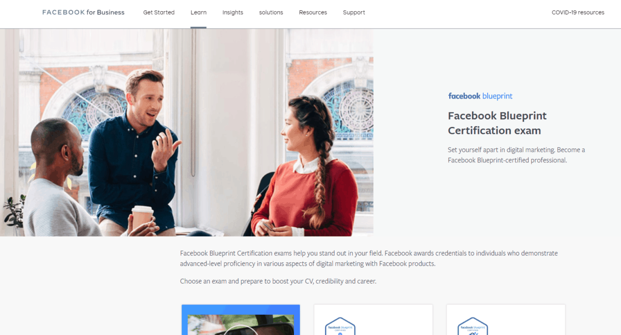 certification facebook blueprint pour les spécialistes du marketing