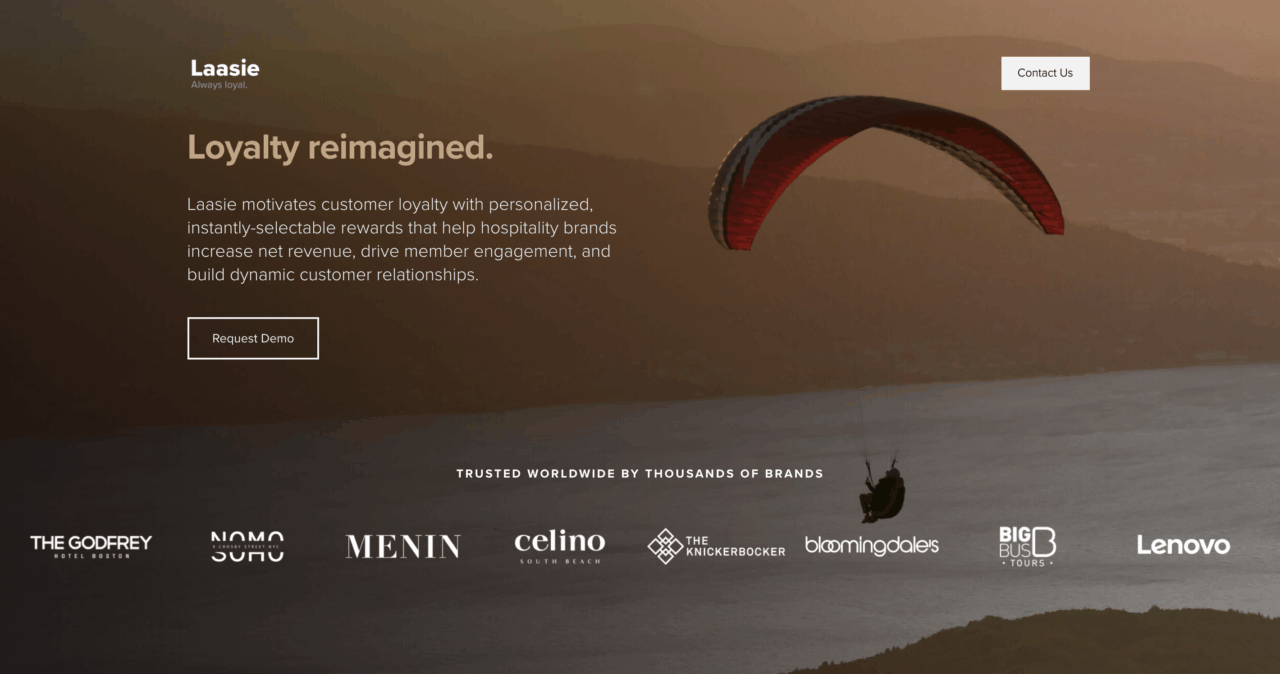 Captura de pantalla del sitio web de Laasie