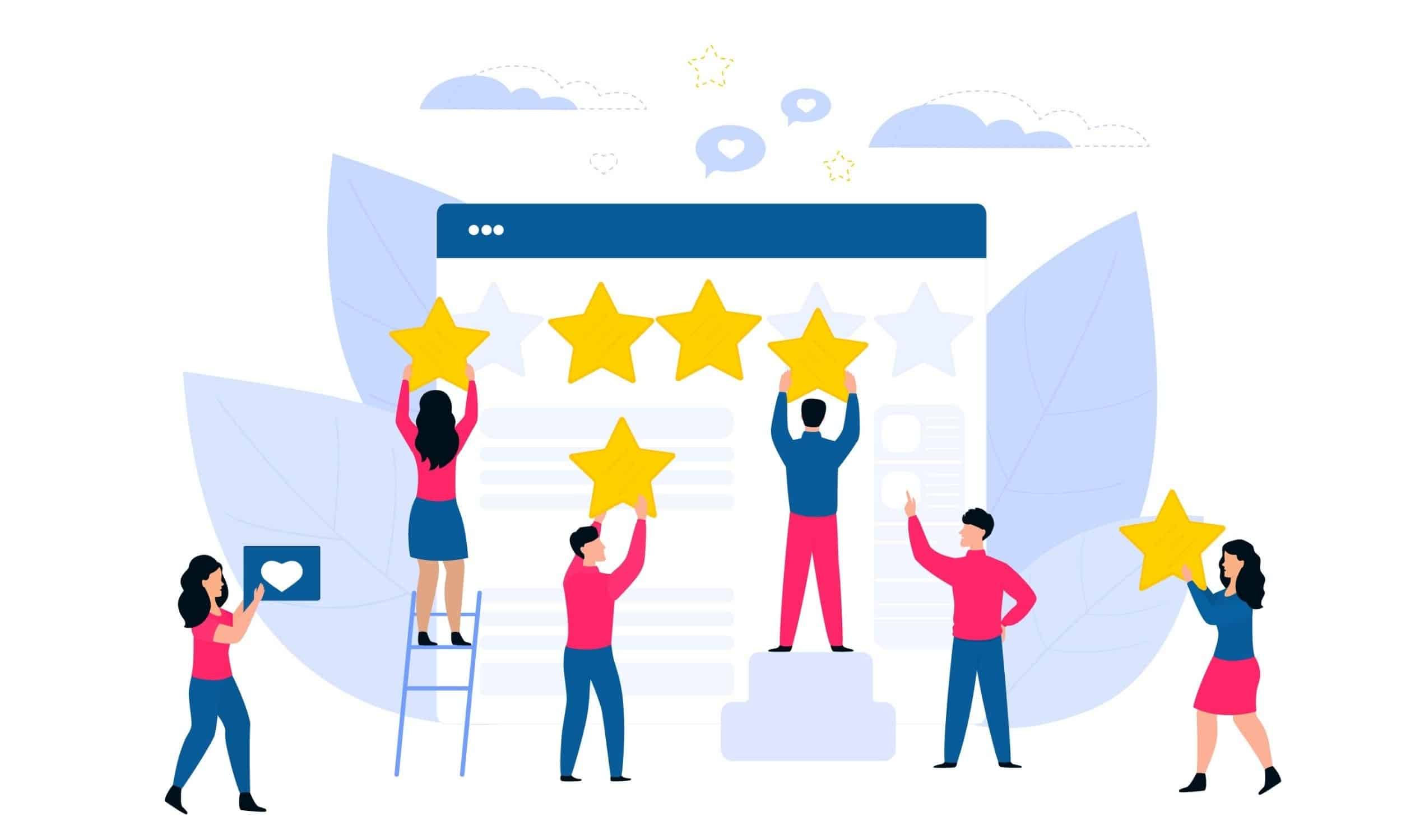 listeleme sayfasında markalaşmayı geliştirmek için birlikte çalışan bir grup insan