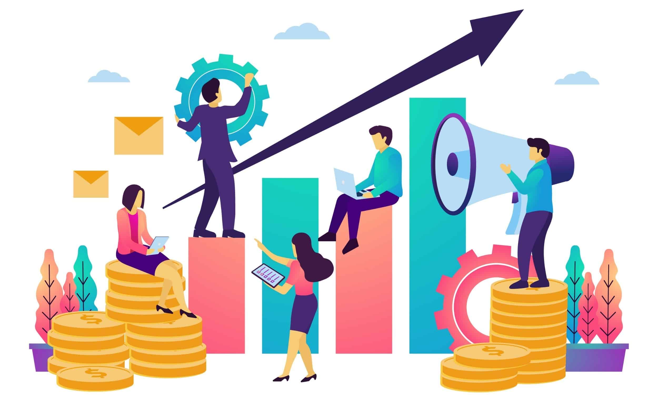 группа людей, которые решают задачи агентства, масштабируя команды и предлагая программное обеспечение для управления репутацией