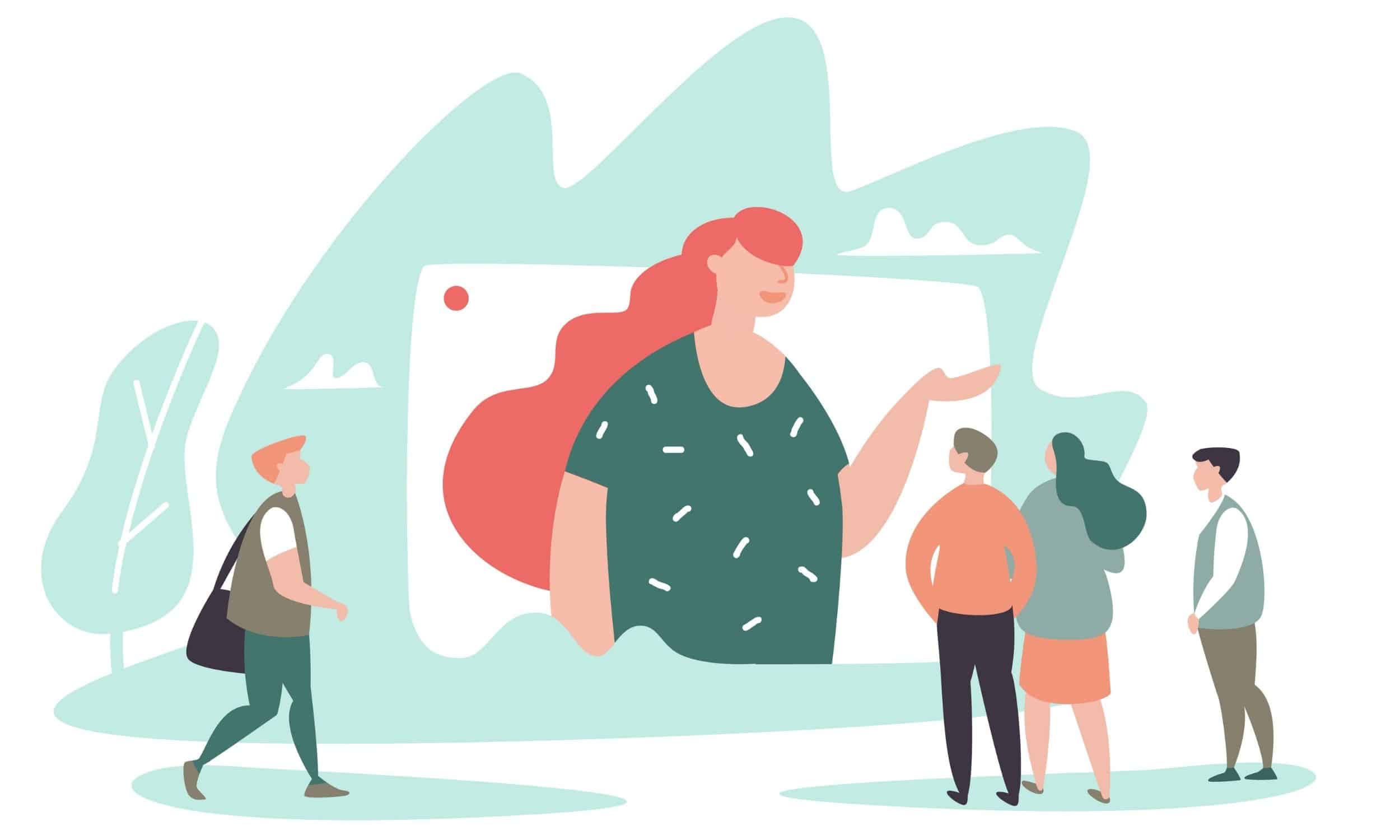 une femme menant des actions de sensibilisation pour obtenir des commentaires légitimes au lieu d'acheter des avis Google