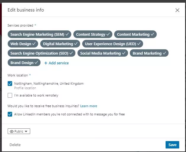 Bagian Layanan Penyedia Linkedin