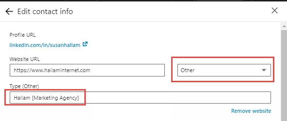 Informasi Kontak LinkedIn