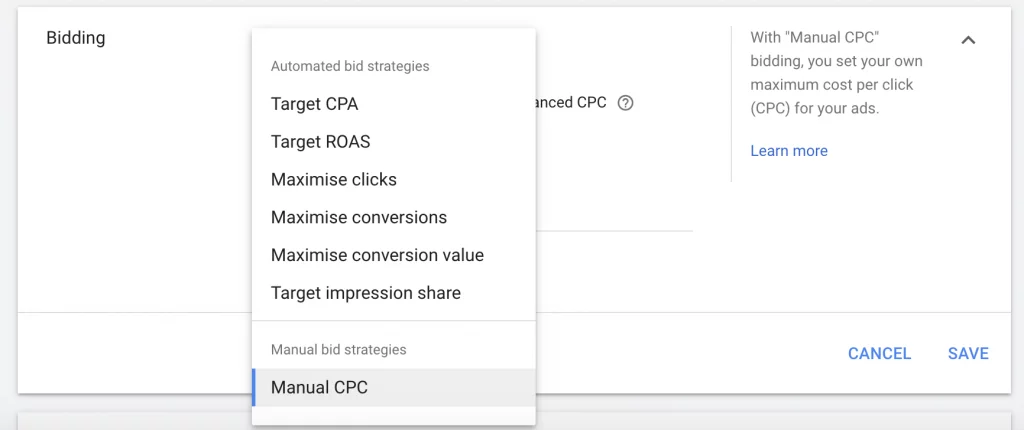 Google Ads 出價策略