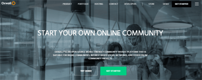 Mopinion: 상위 23개 온라인 커뮤니티 및 소셜 비즈니스 소프트웨어 - Oxwall