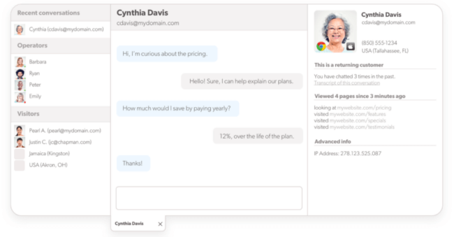 Mopinion: инструменты онлайн-чата и онлайн-опросы обратной связи - Olark