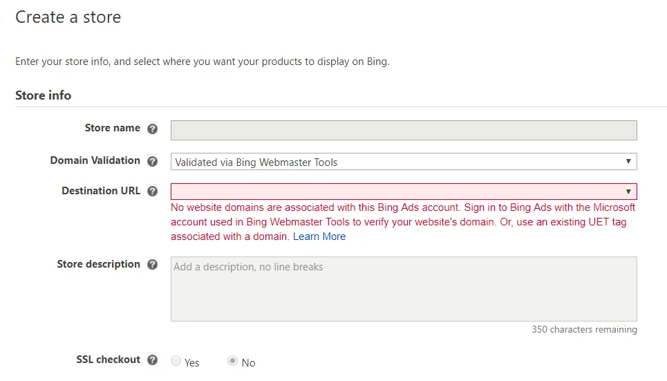 วิธีสร้าง Microsoft Merchant Center Store