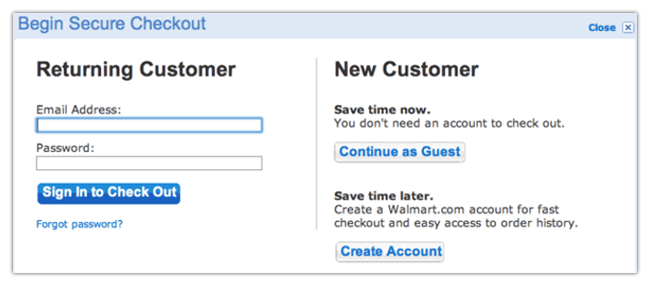 Mopinion: 5 استراتيجيات UX لتقليل التخلي عن عربة التسوق - تسجيل خروج الضيف