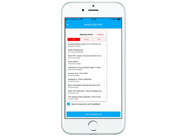 Mopinion: Mopinion lança novo SDK móvel para coletar feedback no aplicativo - Visual Feedback Form In App