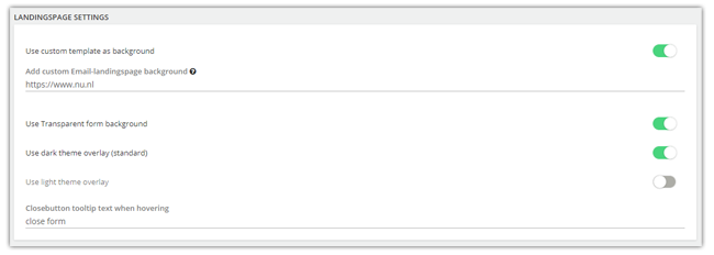 Mopinion: Actualizaciones de productos de abril: con parámetros de URL y formularios de publicación automática - Configuración de la página de destino