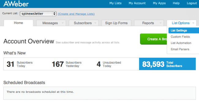 Mopinion: Las 20 mejores herramientas de marketing por correo electrónico: una descripción general - Aweber