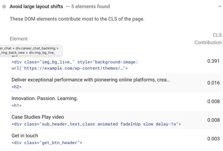 Diagnóstico de cambio de diseño