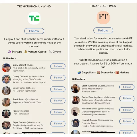 TechCrunch-FT Clubhouse Clubs