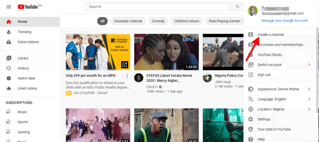 Как создать канал на YouTube и заработать в Нигерии