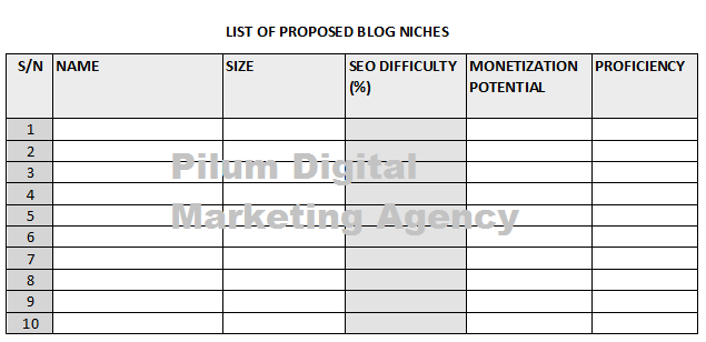 come scegliere una nicchia di blog redditizia con bassa concorrenza