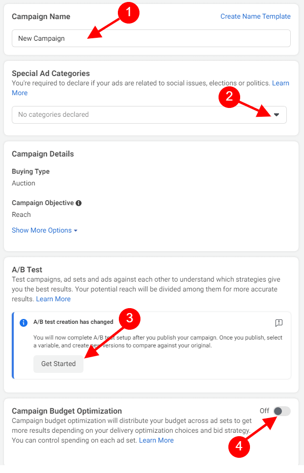 ตั้งชื่อแคมเปญของคุณ