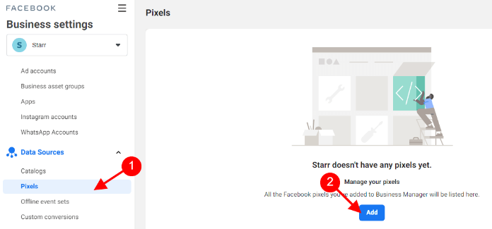 Konfiguracja konta menedżera biznesowego na Facebooku