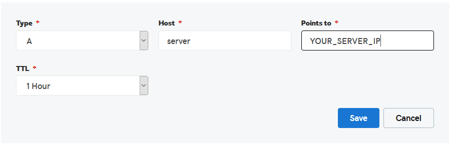 SMTP 서버 설정 - Godaddy A 레코드
