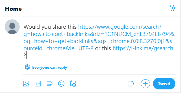 Raccourcissement d'URL sur Twitter