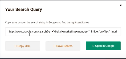 consulta de pesquisa