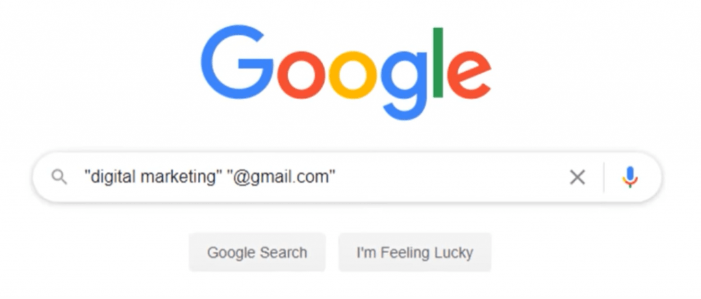 raspagem de e-mail com o google