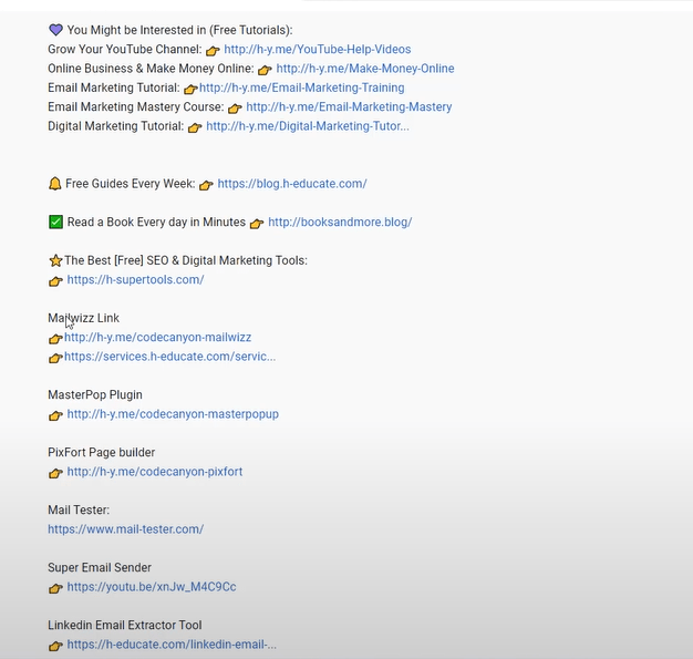 YouTubeの説明のアフィリエイトリンク