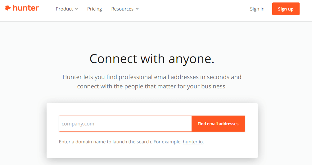 pemburu untuk menjual layanan Anda dengan email dingin