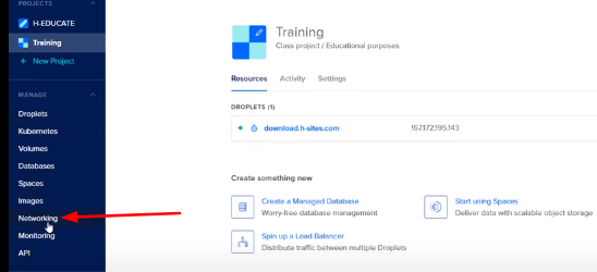 networking in digitalocean