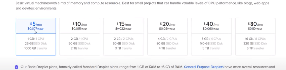 prezzo dell'oceano digitale