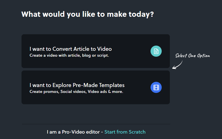 プラットフォームのオプション